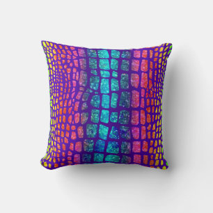 Rainbow Snakeskin Print Dekorativ kudde