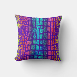 Rainbow Snakeskin Skriv ut Dekorativ kudde
