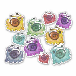 Rainbow Snigel Anpassningsbar-cut Vinyl Sticker Klistermärken