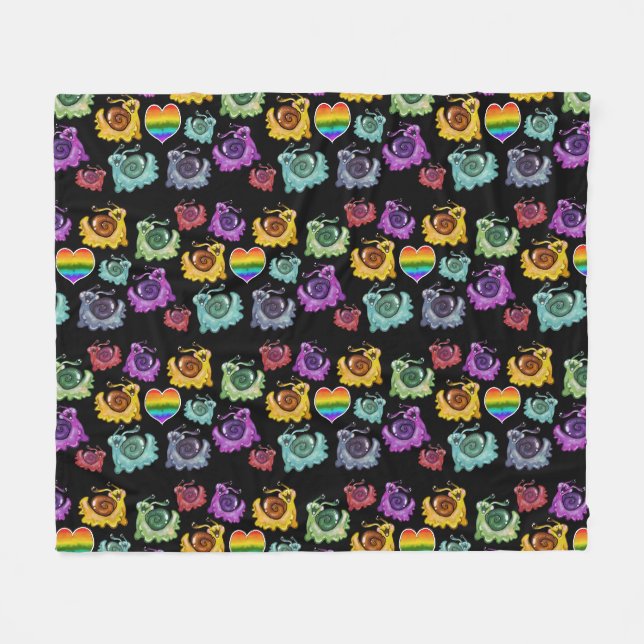 Rainbow Snigel Fleecefilt (Framsidan (Horisontell))