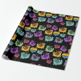 Rainbow Snigel Wrapping Papper Presentpapper