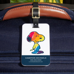 Rainbow Snoopy Bagagebricka