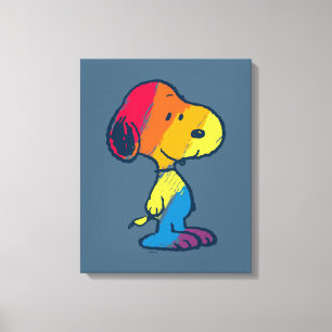 Rainbow Snoopy Canvastryck