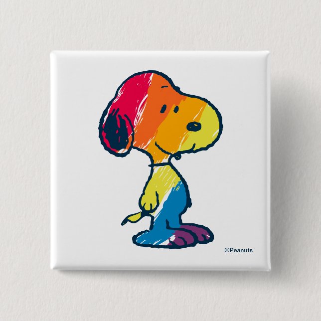 Rainbow Snoopy Knapp (Framsida)