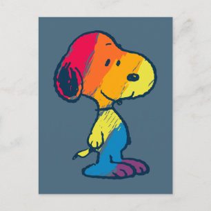 Rainbow Snoopy Vykort