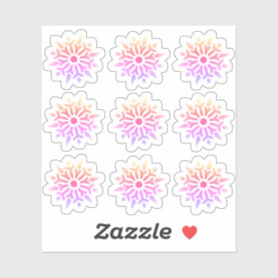 Rainbow Snowflake Vinyl Klistermärken