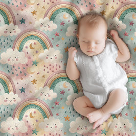 Rainbow Snuggle Blanket Gift for Baby’s Comfort Fleecefilt