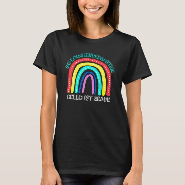 Rainbow So Long Kindergarten Hej 1st First Klass T Shirt (Framsida)