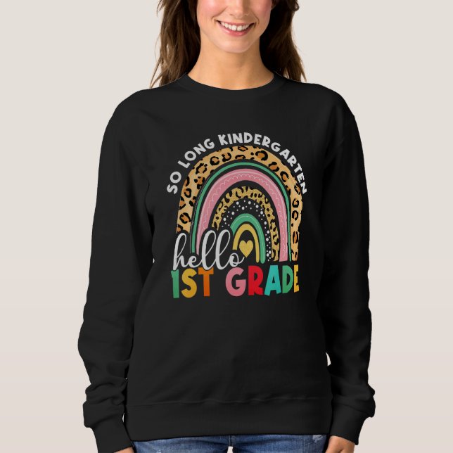 Rainbow So Long Kindergarten Hej 1st Klass Teach T Shirt (Framsida)