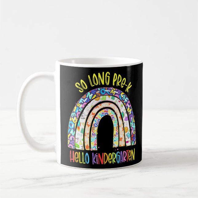 Rainbow So Long Pre K Hej Kindergarten Teacher S Kaffemugg (Vänster)