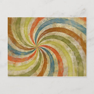 Rainbow Soft Swirls Mönster Personlig Vykort