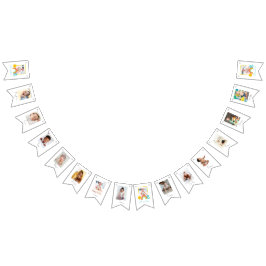 Rainbow Sol 1:a födelsedag 12 månaders fotobandero Vimplar