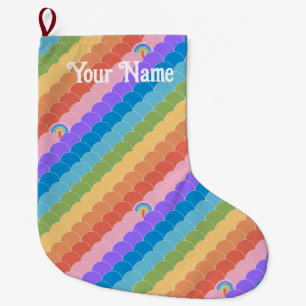 Rainbow Solitaire Clamshell Stor Julstrumpa