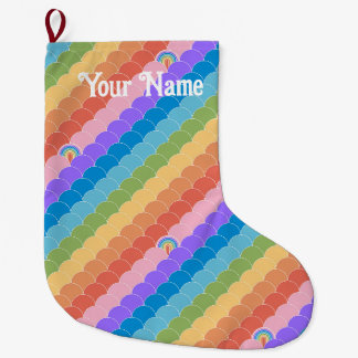 Rainbow Solitaire Clamshell Stor Julstrumpa