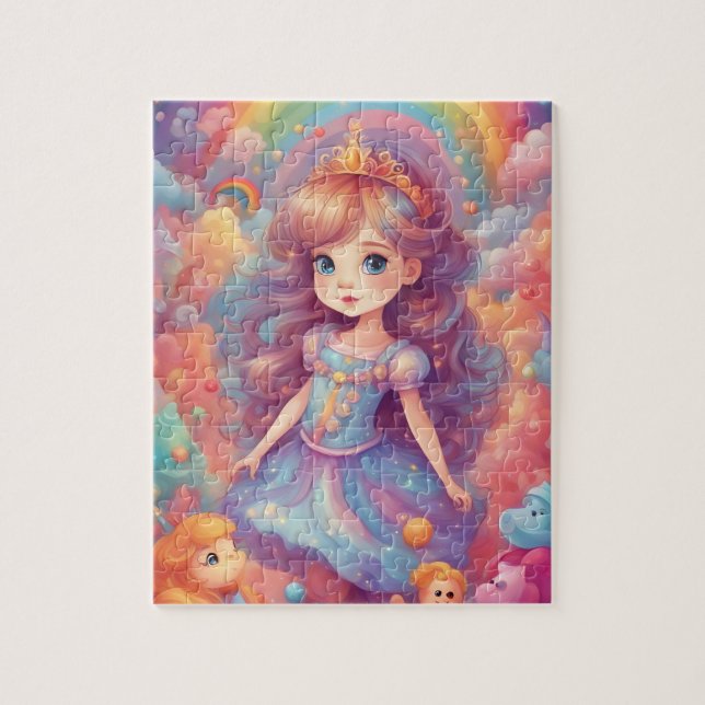 Rainbow söt liten prinsessa pussel (Vertikal)