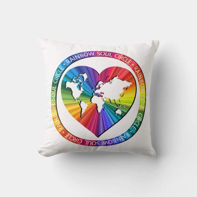 Rainbow Soul Circle Kudde (Framsida)