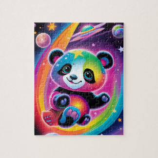 Rainbow Space Panda Puzzle Pussel