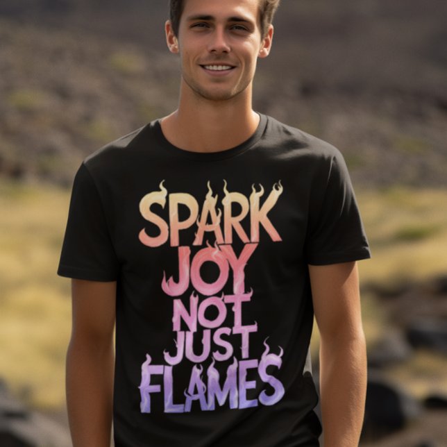 Rainbow Spark Joy, inte bara flamman T Shirt (Skapare uppladdad)