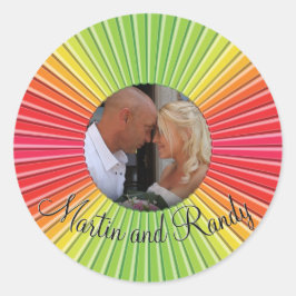Rainbow Spectrum Loving Chic Stil Runt Klistermärke