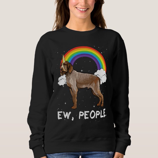 Rainbow Spinoni Italiani Ew People Unicorn Hund T Shirt (Framsida)