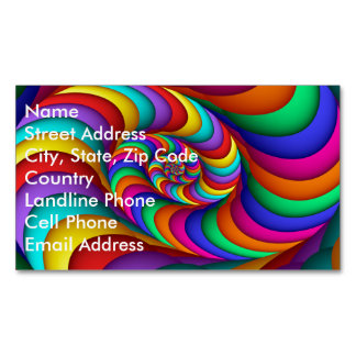 Rainbow Spiral Abstrakt Bra Fractal Art Visitkortmagnet
