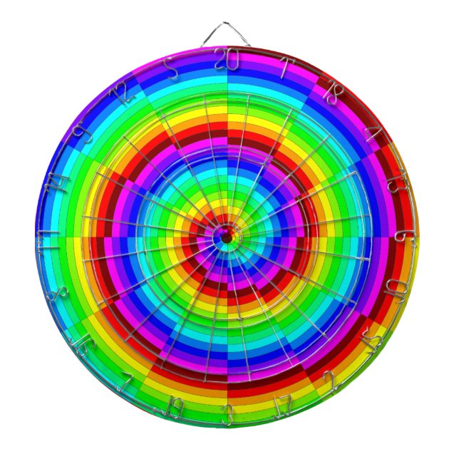 Rainbow Spiral av Kenneth Yoncich Darttavla (Framsidan)