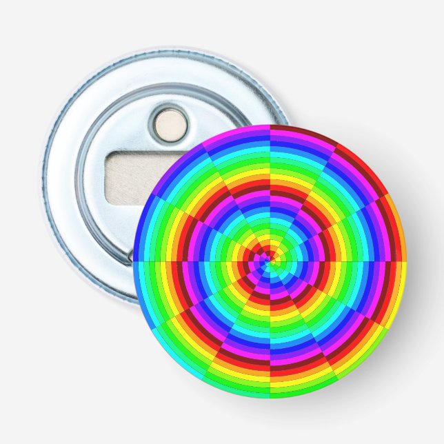 Rainbow Spiral av Kenneth Yoncich Flasköppnare (Framsidan)