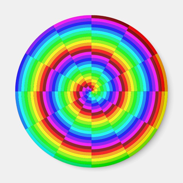 Rainbow Spiral av Kenneth Yoncich Magnet (Framsidan)