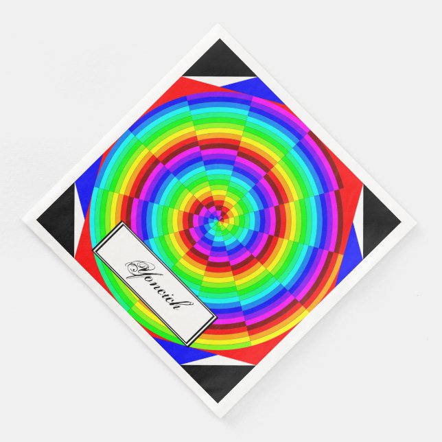 Rainbow Spiral av Kenneth Yoncich Pappersservett (Hörn)