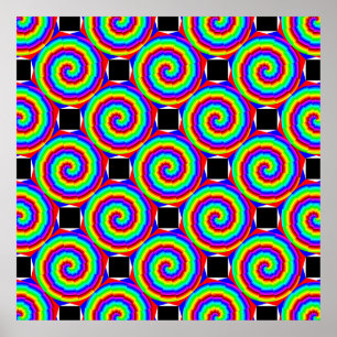 Rainbow Spiral av Kenneth Yoncich Poster
