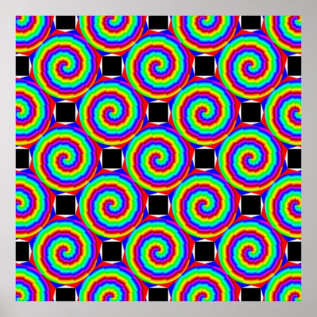 Rainbow Spiral av Kenneth Yoncich Poster (Framsidan)