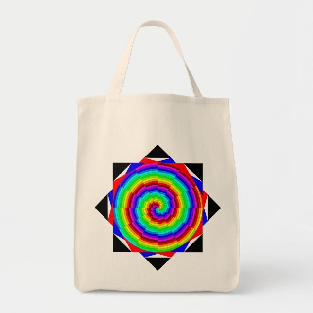 Rainbow Spiral av Kenneth Yoncich Tygkasse (Framsidan)