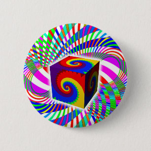 Rainbow Spiral Cube Knapp