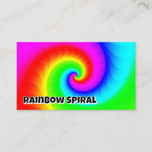 Rainbow Spiral (du kan ändra ord) Visitkort