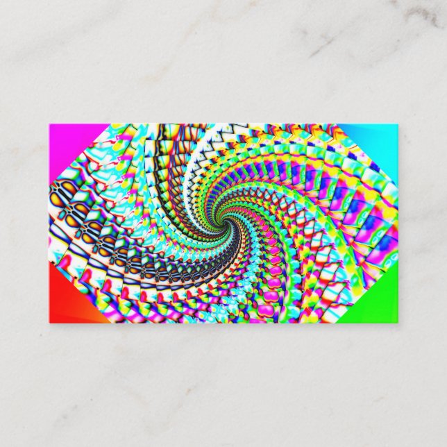 Rainbow Spiral (du kan lägga till ord) Visitkort (Framsida)