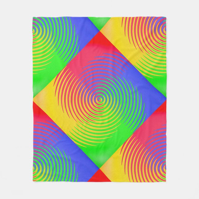 Rainbow Spiral Fleece Blanket (Framsidan)