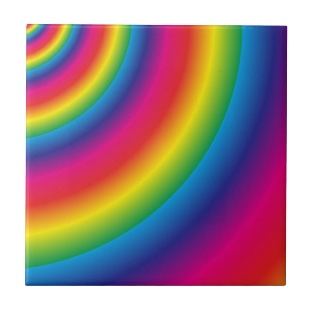 Rainbow Spiral Kakelplatta (Framsidan)