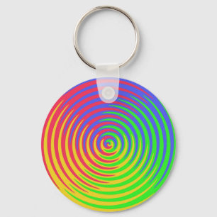 Rainbow Spiral Keychain Nyckelring