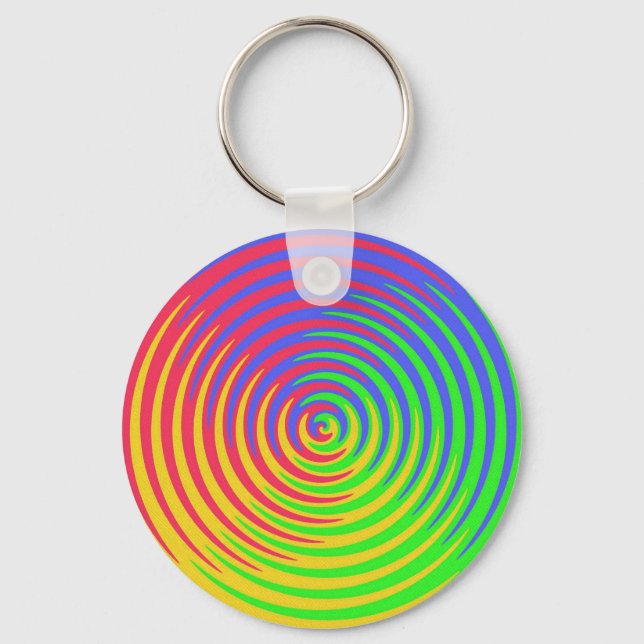 Rainbow Spiral Keychain Nyckelring (Framsida)