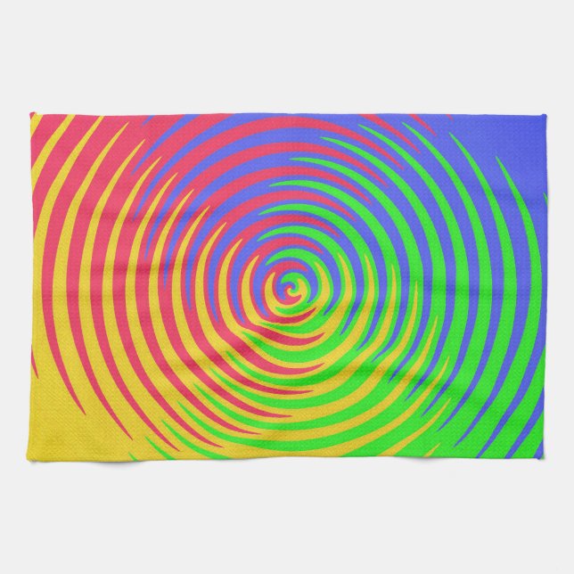 Rainbow Spiral Kitchen Towel Kökshandduk (Horisontell)