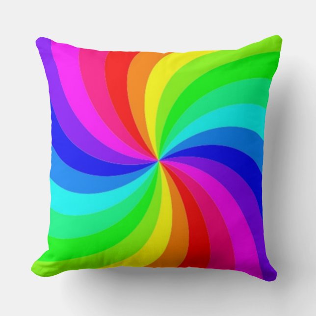 RAINBOW SPIRAL KUDDE (Framsida)