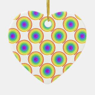 Rainbow Spiral Mönster Julgransprydnad Keramik