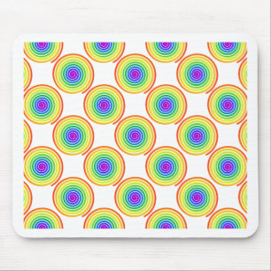 Rainbow Spiral Mönster Musmatta