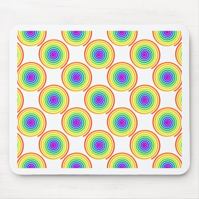 Rainbow Spiral Mönster Musmatta (Framsidan)