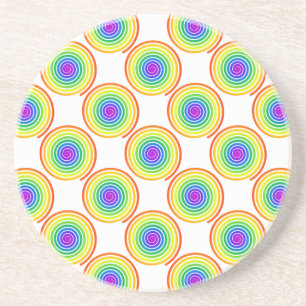 Rainbow Spiral Mönster Underlägg Sandsten