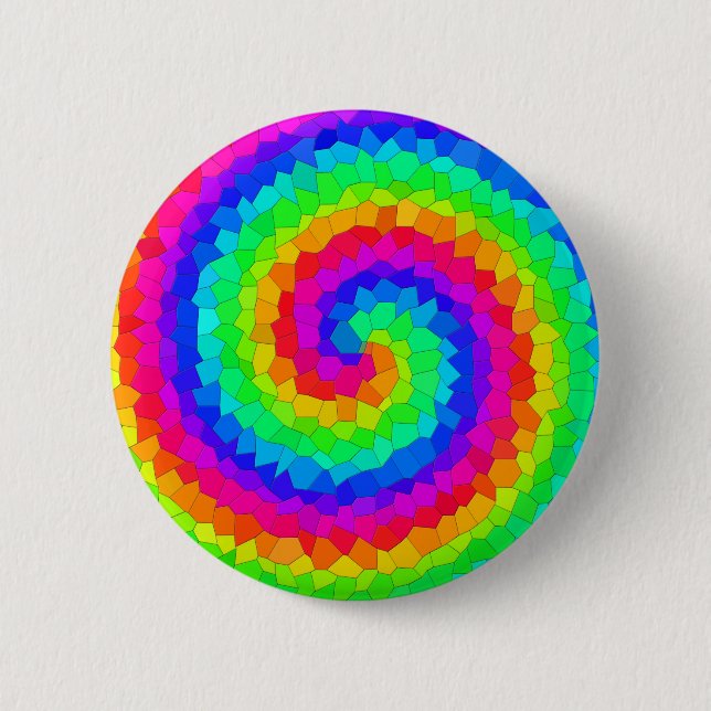 Rainbow Spiral Mosaic Tile Knapp (Framsida)