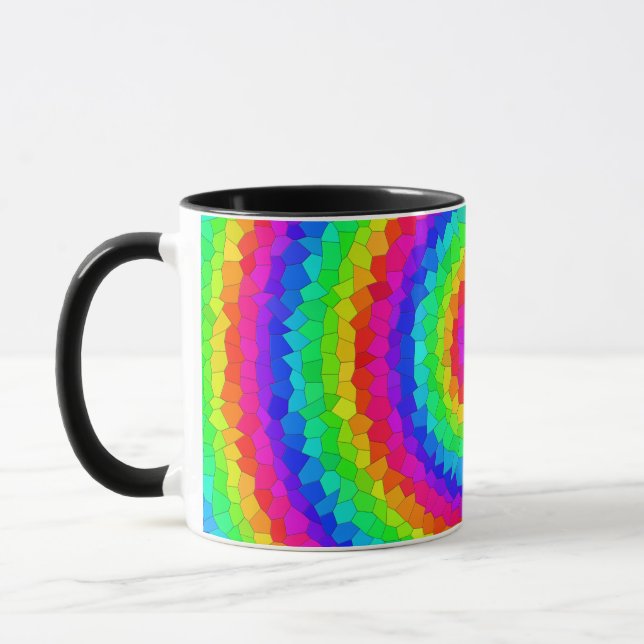 Rainbow Spiral Mosaic Tile Mugg (Vänster)