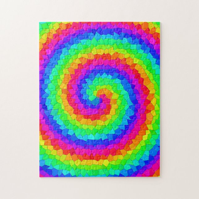 Rainbow Spiral Mosaic Tile Pussel (Vertikal)