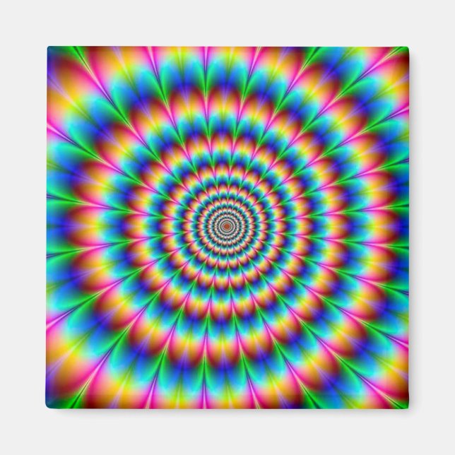 Rainbow Spiral optical Illusion Magnet (Framsidan)