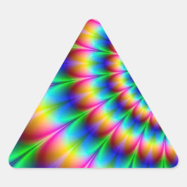 Rainbow Spiral optical Illusion Triangelformat Klistermärke